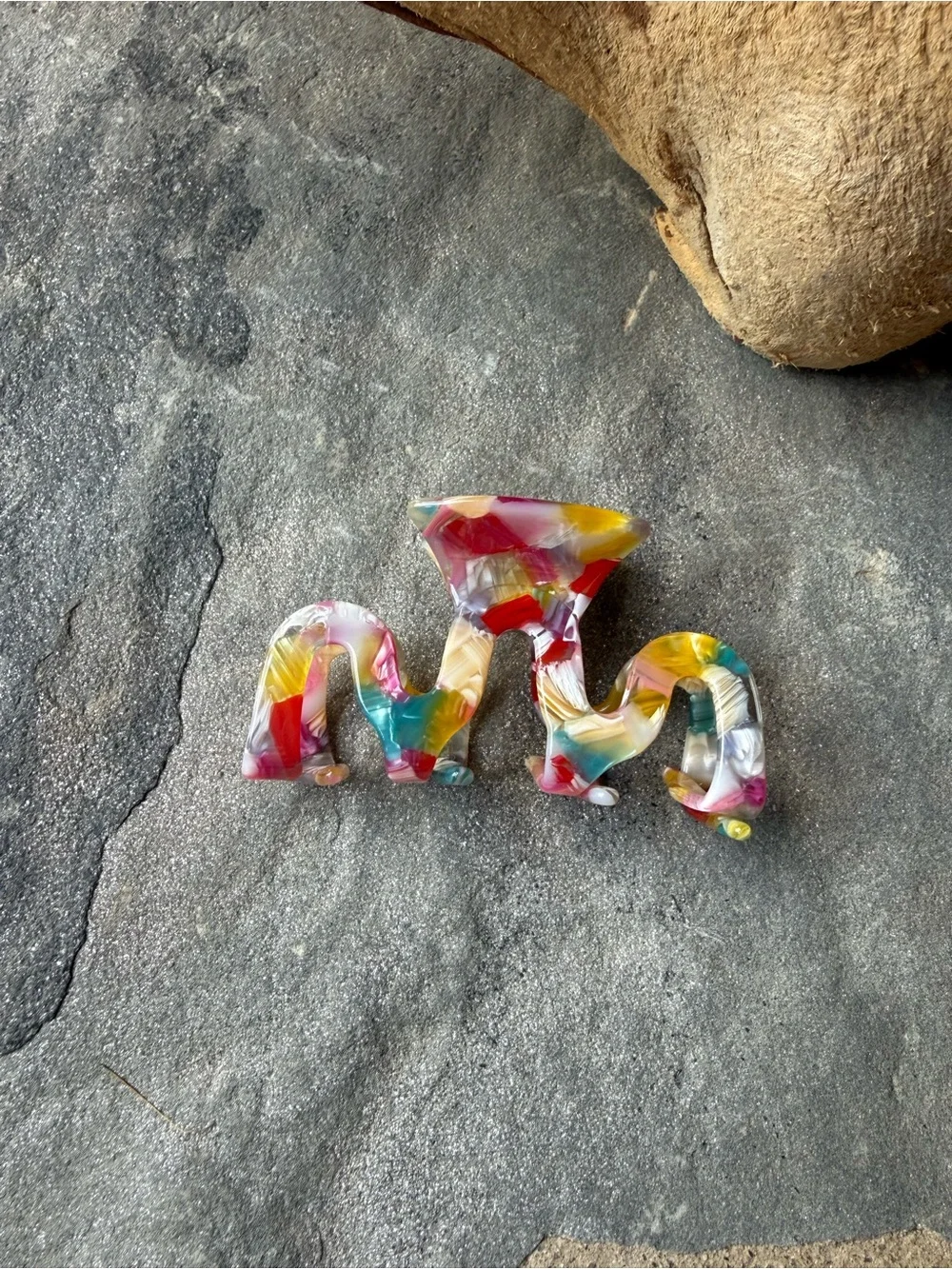 New🌟Anthropologie-Floral Resin Hair Claw Clip